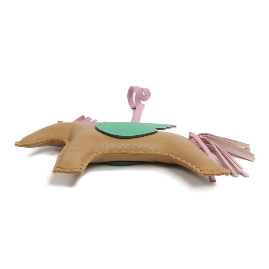 HERMES Milo/Swift皮革Rodeo Pegase MM掛飾Chai/Menthe/Mauve Sylvestre-2