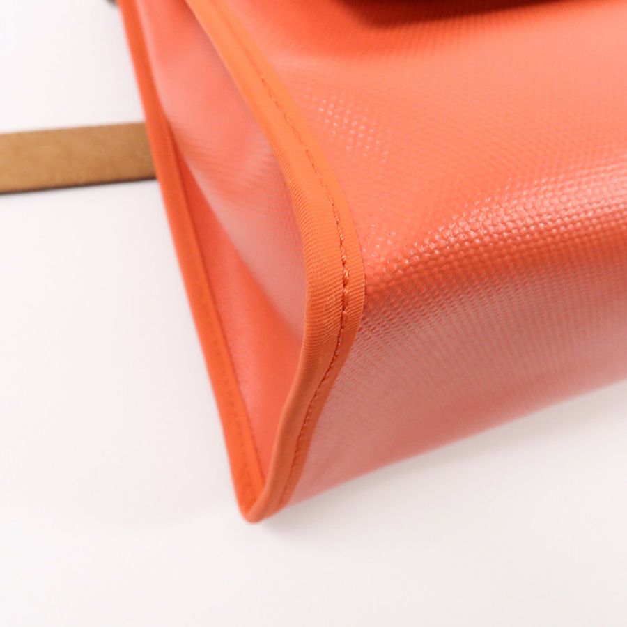 HERMES 帆布Herbag PM手挽肩背兩用袋Orange Mecano/Beige-12