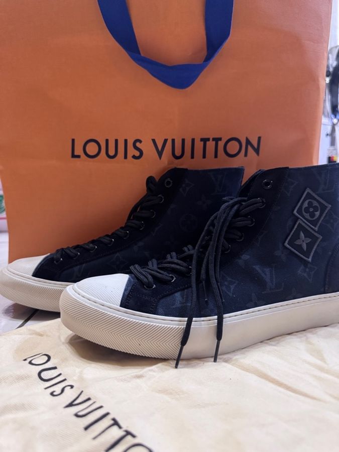 LOUIS VUITTON x FRAGMENT 藤原浩 LV 聯名 高筒 帆布鞋-0
