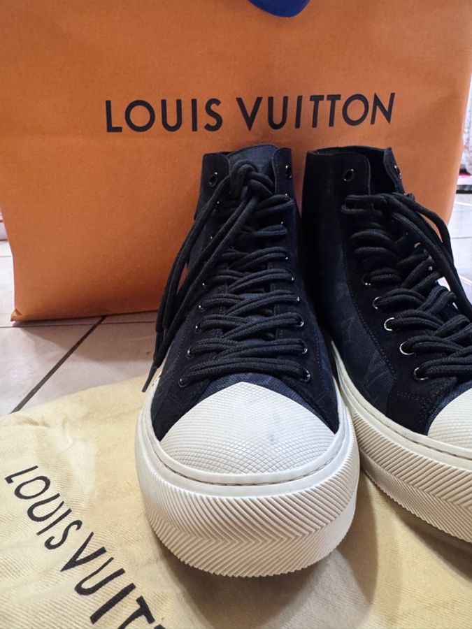 LOUIS VUITTON x FRAGMENT 藤原浩 LV 聯名 高筒 帆布鞋-5