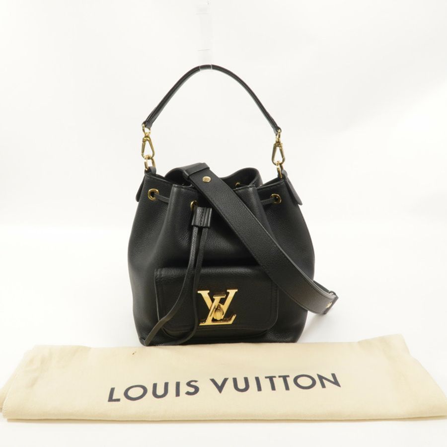 LOUIS VUITTON 牛皮皮革Lockme bucket手挽肩背兩用袋-7