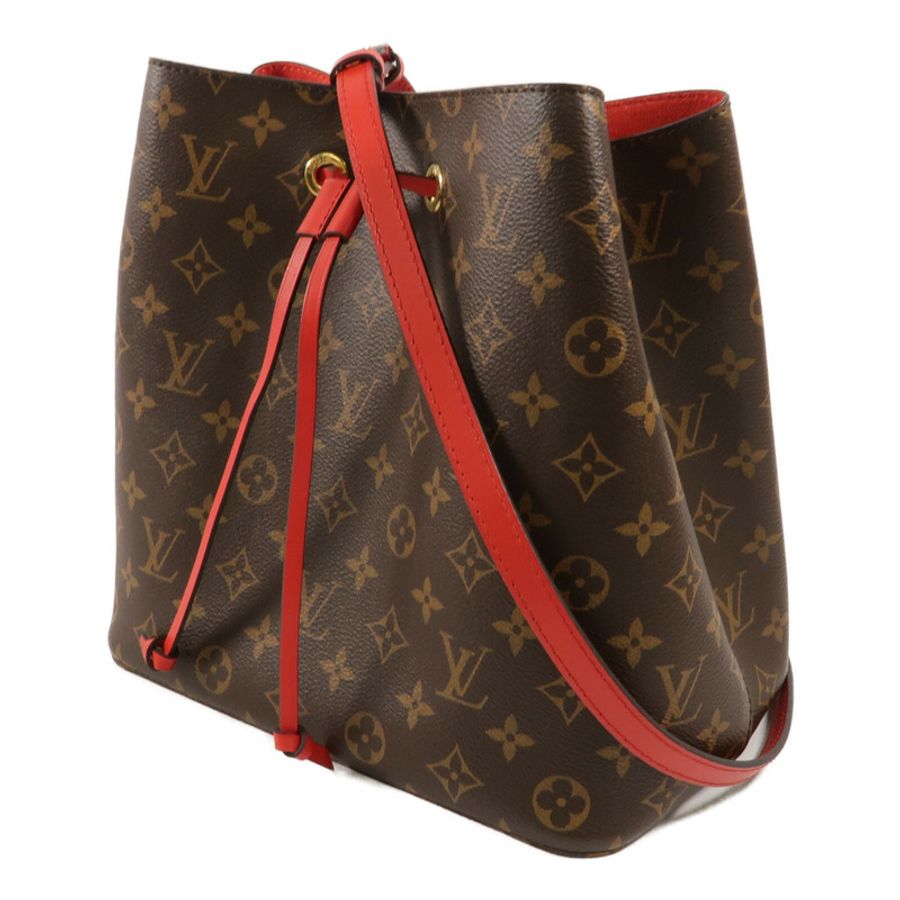 LOUIS VUITTON Monogram Neo Noe Bucket Bag肩背袋Coquelicot-1