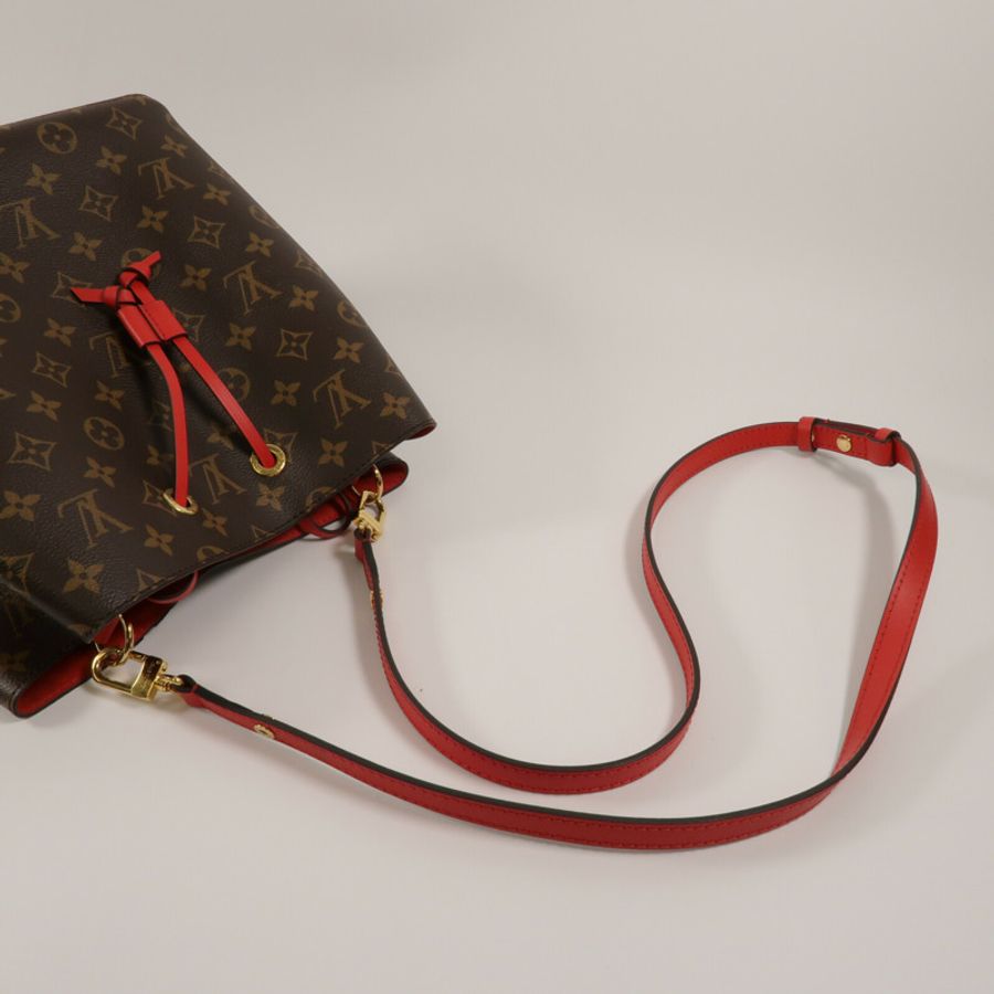 LOUIS VUITTON Monogram Neo Noe Bucket Bag肩背袋Coquelicot-8