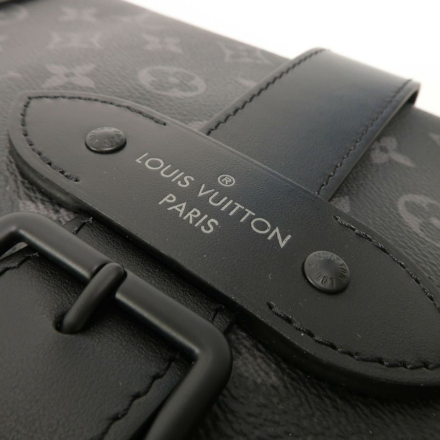 LOUIS VUITTON Monogram Eclipse Saumur Messenger肩背袋-7
