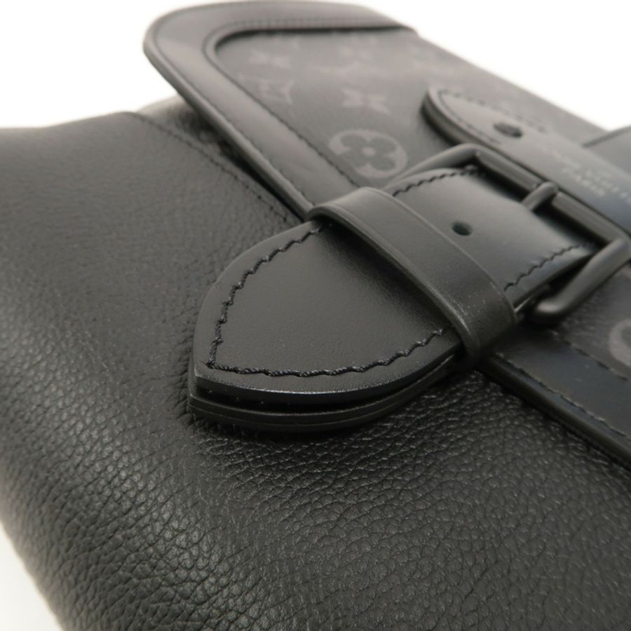 LOUIS VUITTON Monogram Eclipse Saumur Messenger肩背袋-13