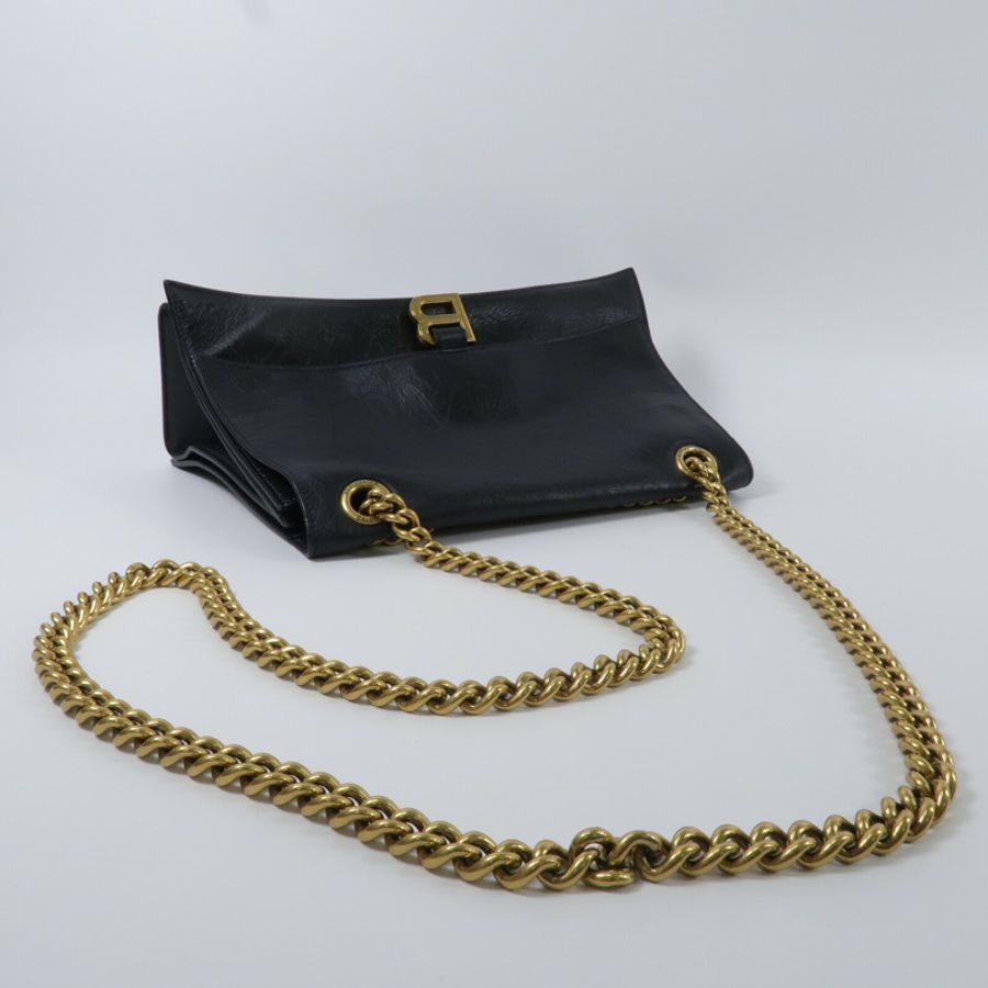 BALENCIAGA 牛皮皮革Crush Mrdium鏈帶肩背袋-9