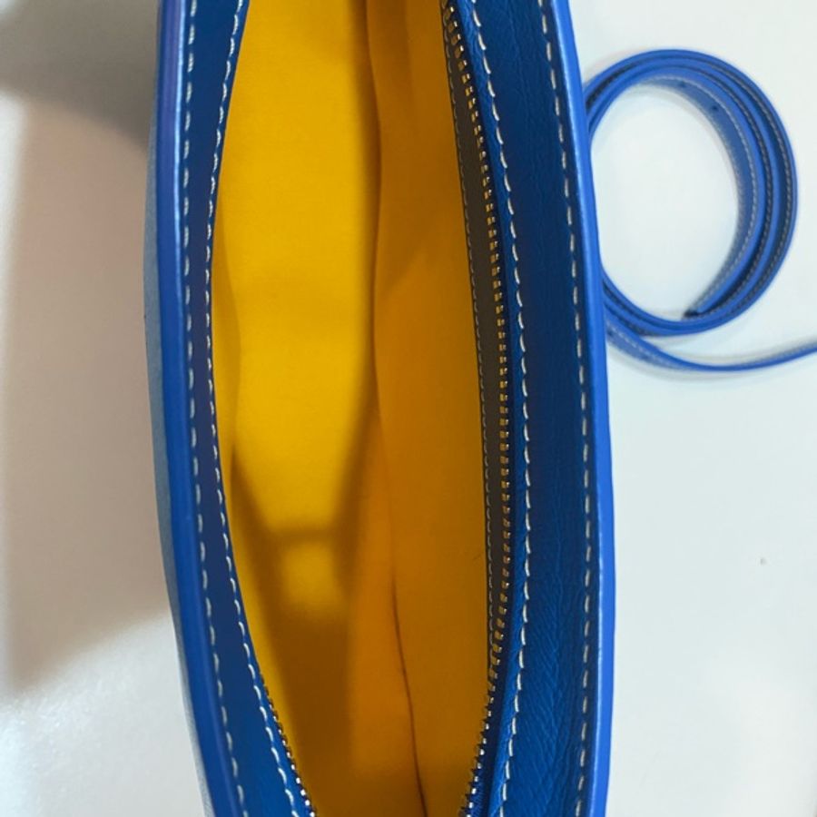 Goyard 藍色燕子包 半月包Hirondelle-9