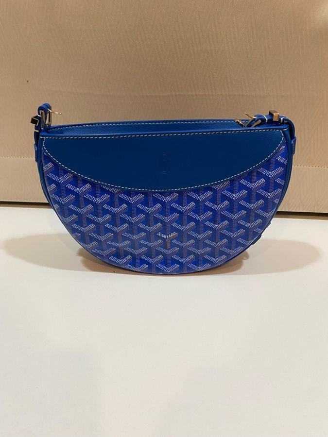 Goyard 藍色燕子包 半月包Hirondelle-4