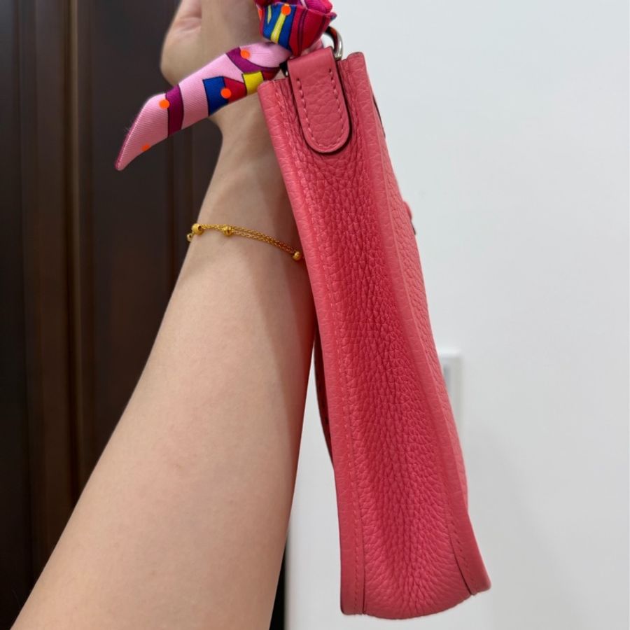 仙闆名牌精品 HERMES 愛馬仕 EVELYNE 16 AMAZONE mimi玫瑰杜鵑 胭脂紅 絲巾 斜背包 肩背包-15