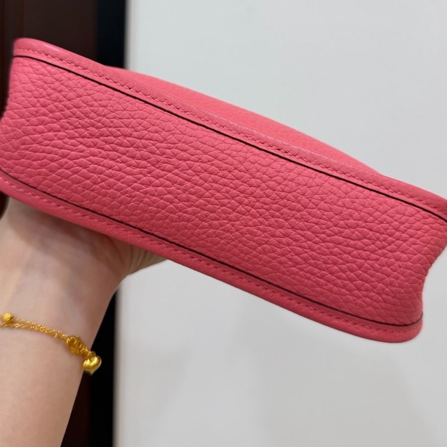 仙闆名牌精品 HERMES 愛馬仕 EVELYNE 16 AMAZONE mimi玫瑰杜鵑 胭脂紅 絲巾 斜背包 肩背包-30