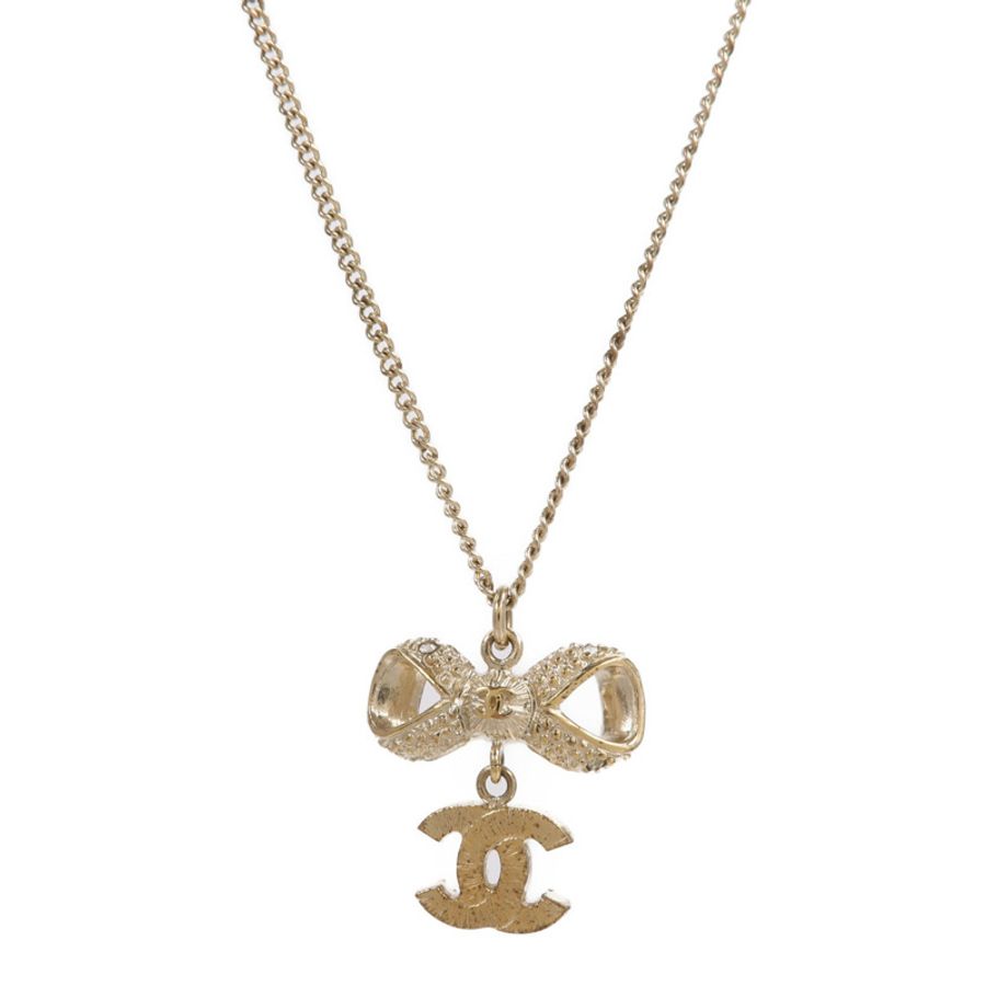 CHANEL 金屬Vintage Necklace水晶項鍊-1
