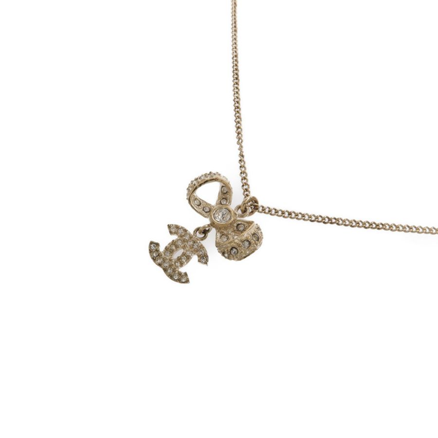 CHANEL 金屬Vintage Necklace水晶項鍊-2
