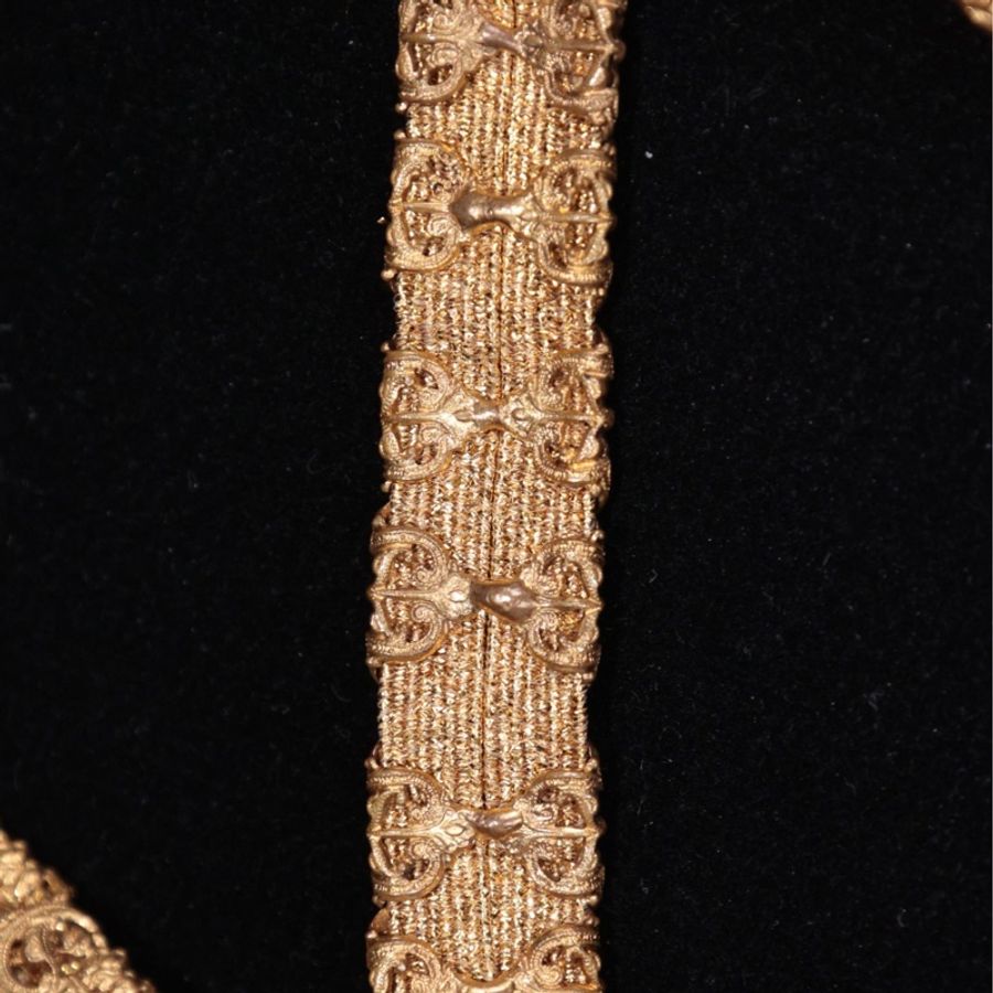 Chanel 素金西阵织雕花腰带-3