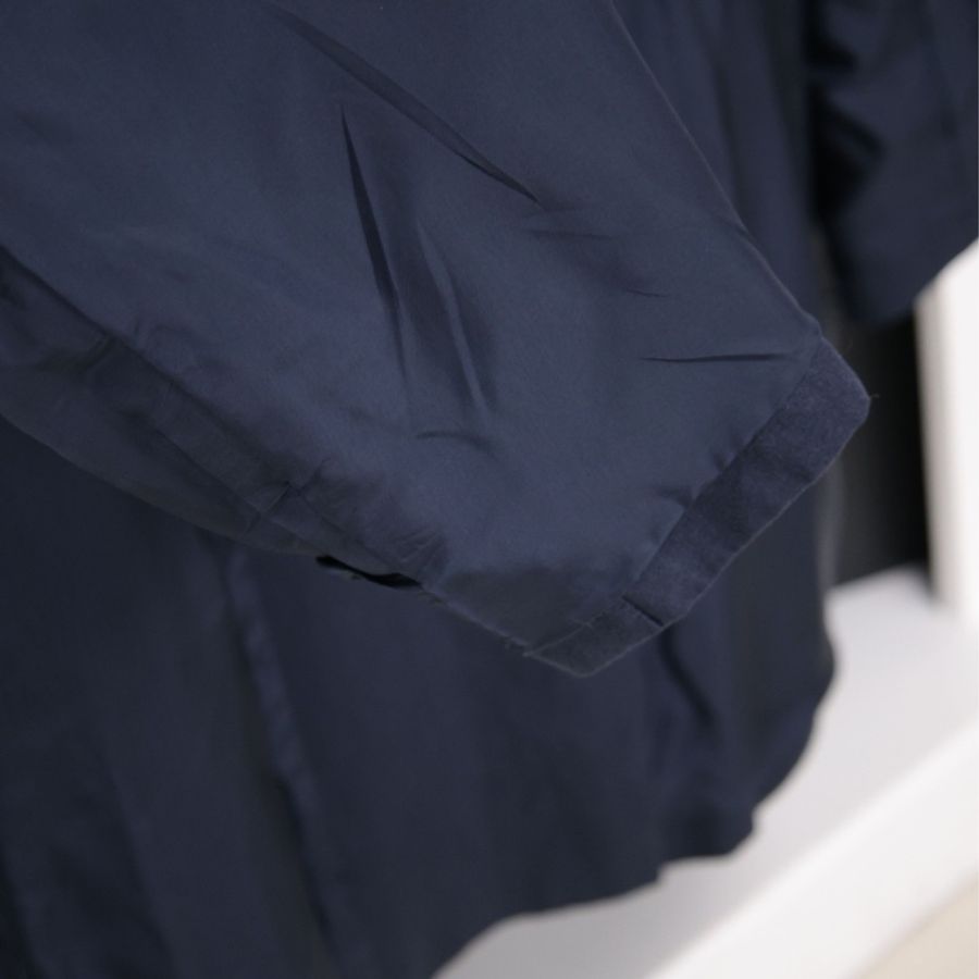 Burberry深蓝色亚麻黑金麦穗徽章双排扣西装上衣外套-29