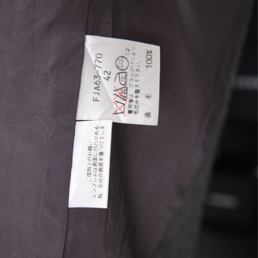 Burberry灰色毛呢黑金徽章西装上衣外套-15
