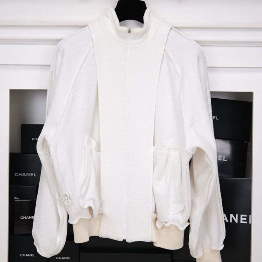 Dior蓝白刺绣字母棒球服拉链上衣外套-6