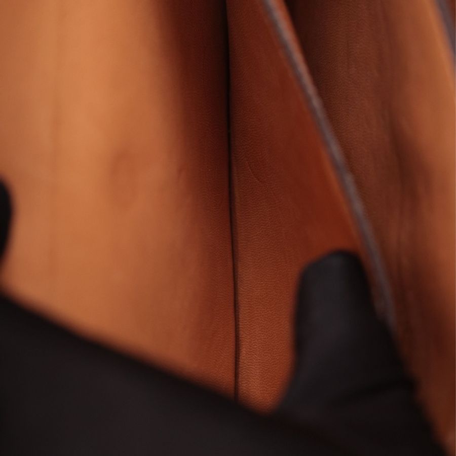 Hermes Piano 米色帆布拼皮Kelly 手提包-20