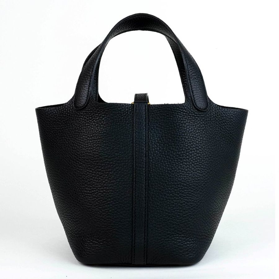 KÉSH 凱仕精品|HERMÈS Picotin Lock 18 黑色金釦菜籃子包|愛馬仕 Clemence 牛皮手提水桶包|Z刻 2021-3