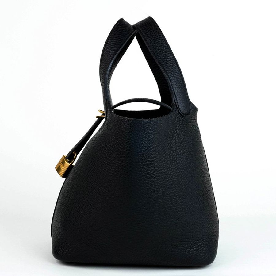 KÉSH 凱仕精品|HERMÈS Picotin Lock 18 黑色金釦菜籃子包|愛馬仕 Clemence 牛皮手提水桶包|Z刻 2021-5