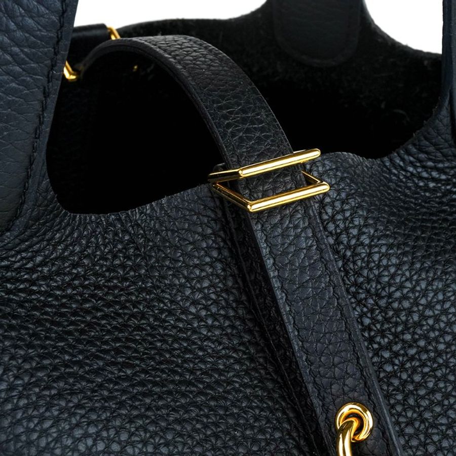 KÉSH 凱仕精品|HERMÈS Picotin Lock 18 黑色金釦菜籃子包|愛馬仕 Clemence 牛皮手提水桶包|Z刻 2021-7