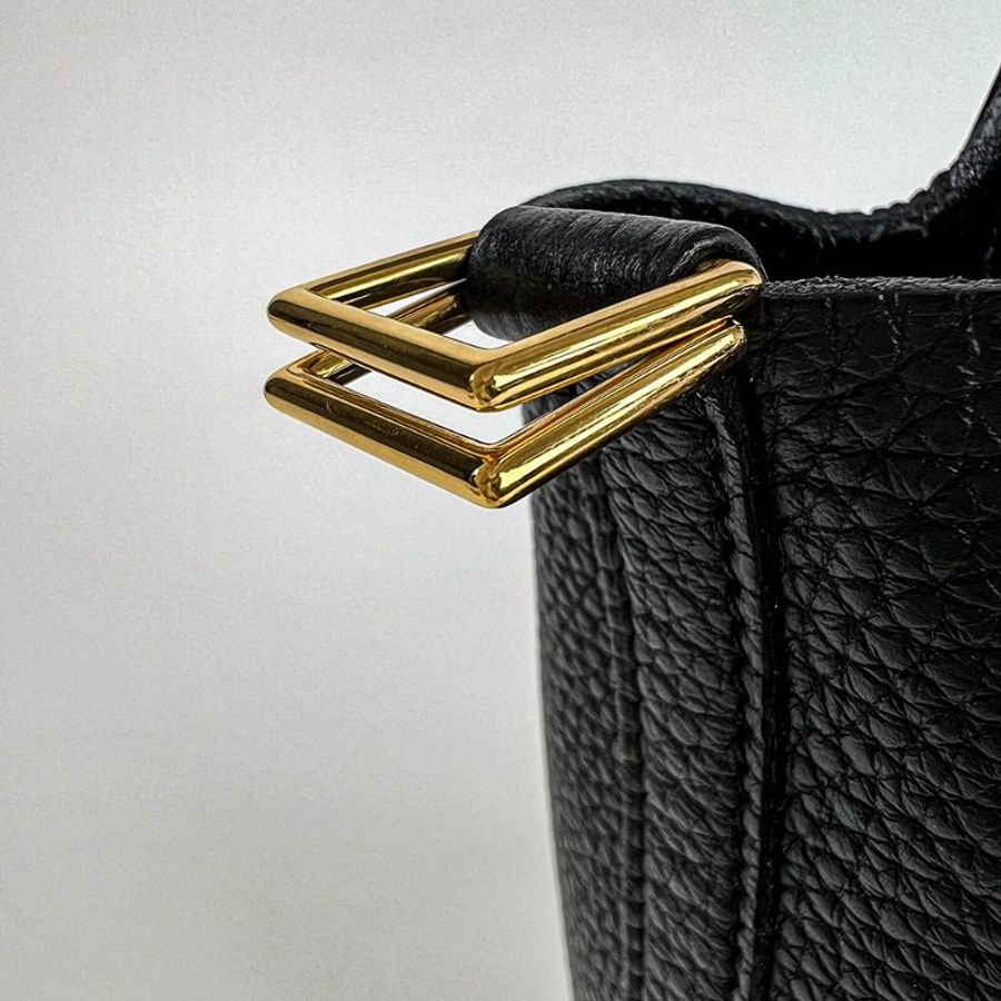 KÉSH 凱仕精品|HERMÈS Picotin Lock 18 黑色金釦菜籃子包|愛馬仕 Clemence 牛皮手提水桶包|Z刻 2021-15