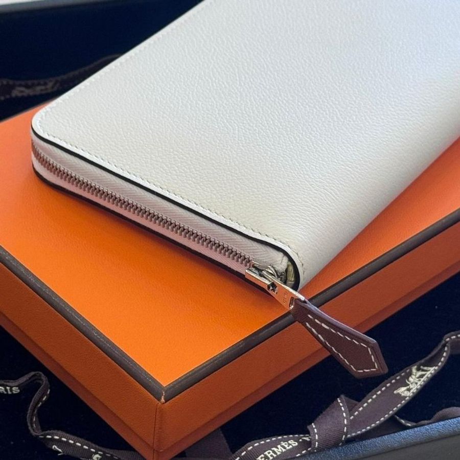 HERMÈS Silk'In Classique 絲巾拉鍊長夾-2