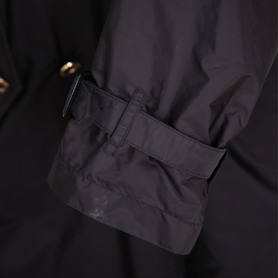 Burberry黑金双排扣防水面料风衣外套-33