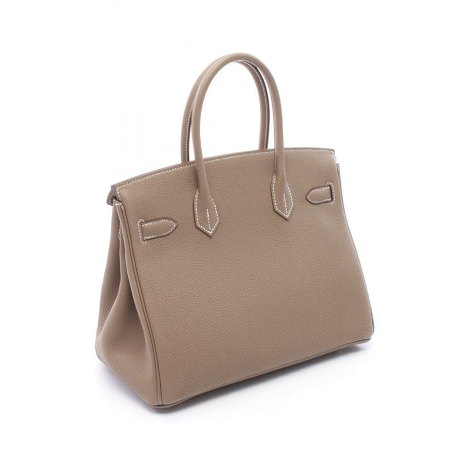 愛馬仕 Birkin 30 灰褐色手提包,Togo 皮革,灰色,二手女款-1