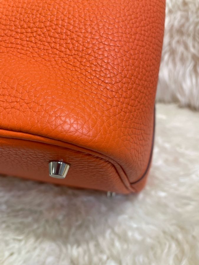 Hermès Picotin 26 橙色銀扣-5