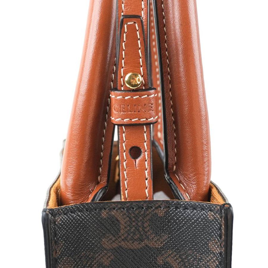 KÉSH 凱仕精品｜CELINE Mini Vertical Cabas 凱旋門老花琴譜包｜賽琳 Triomphe 老花斜背包｜小號托特包肩背包-5
