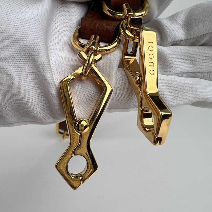 KÉSH 凱仕精品|GUCCI Horsebit 1955 丹寧老花馬銜釦斜背包|古馳 GG Denim 肩背包|小號托特包雙背帶款-18