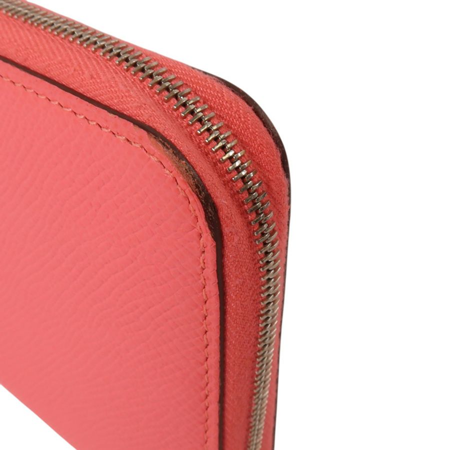 HERMES Epsom皮革Silk In Long Wallet銀扣長錢包-12