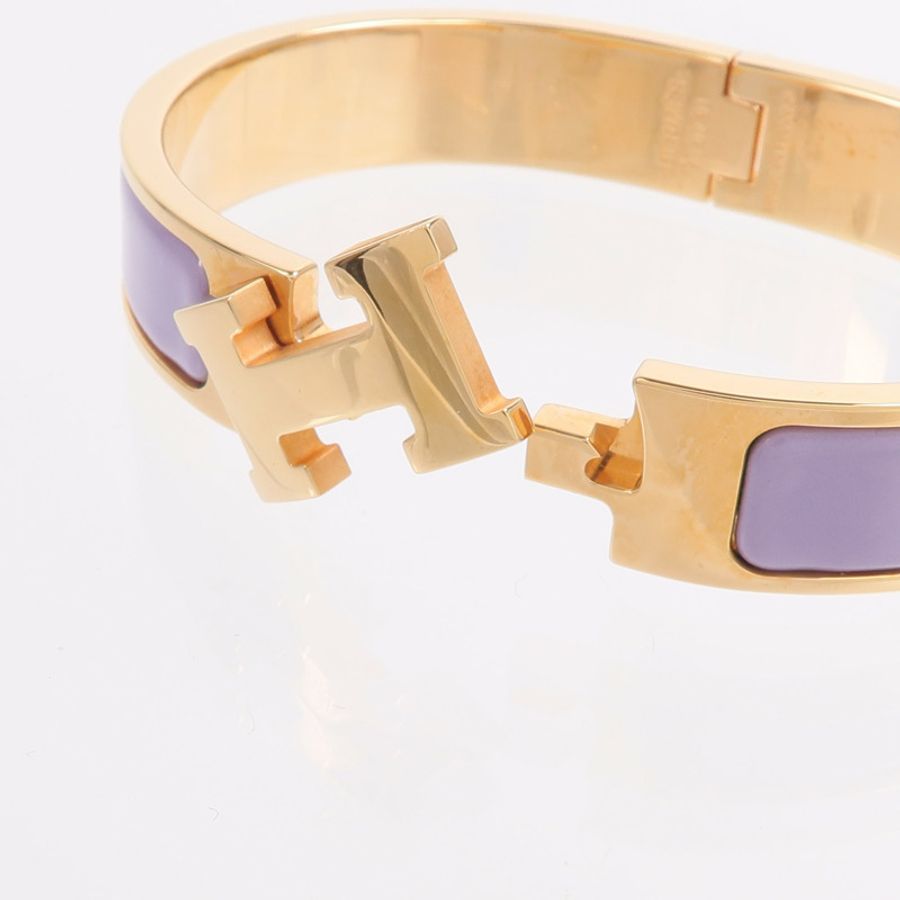 HERMES 金屬/琺瑯Clic H Bracelet手鐲-5