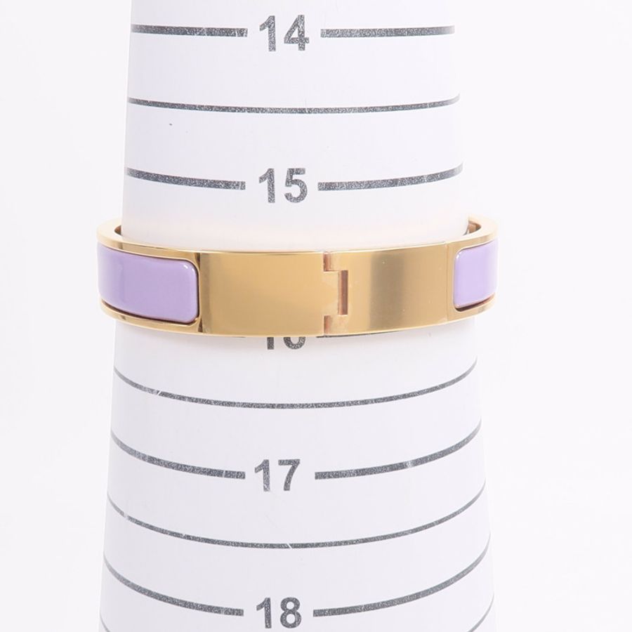 HERMES 金屬/琺瑯Clic H Bracelet手鐲-9