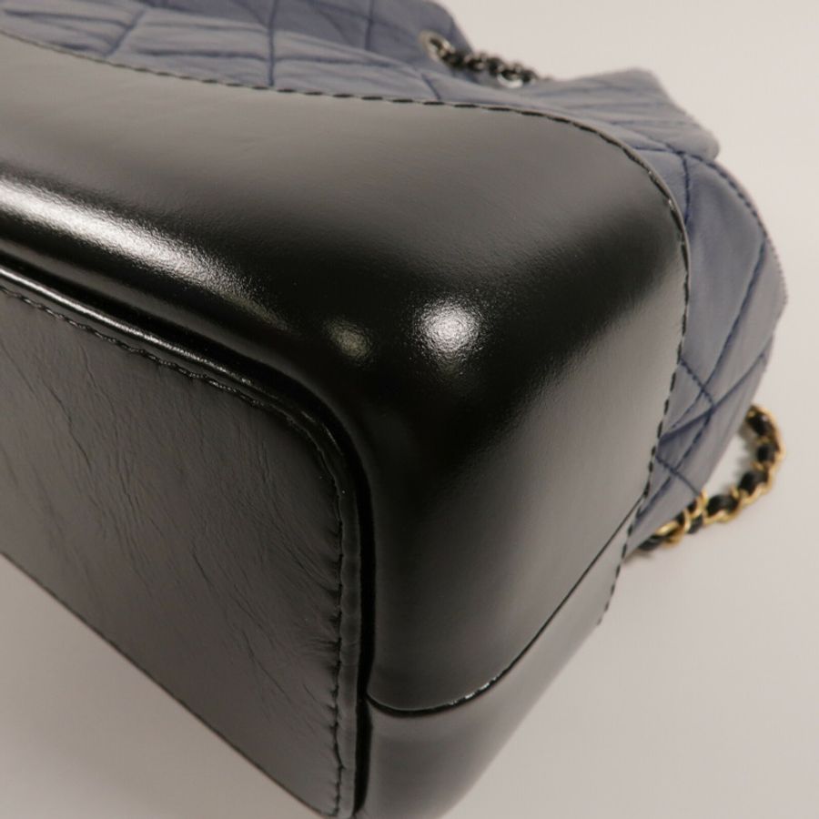 CHANEL 牛皮皮革Gabrielle BackPack鏈帶背包-11