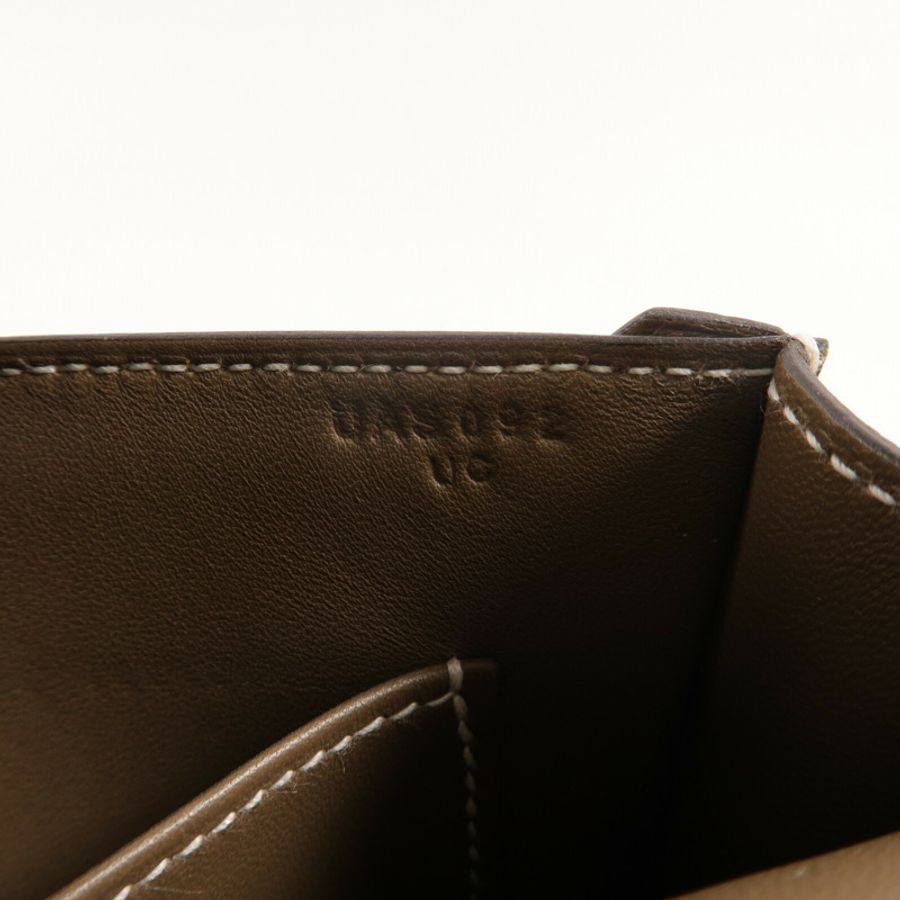 HERMES Chevre皮革Mini Verrou肩背包Etoupe-6