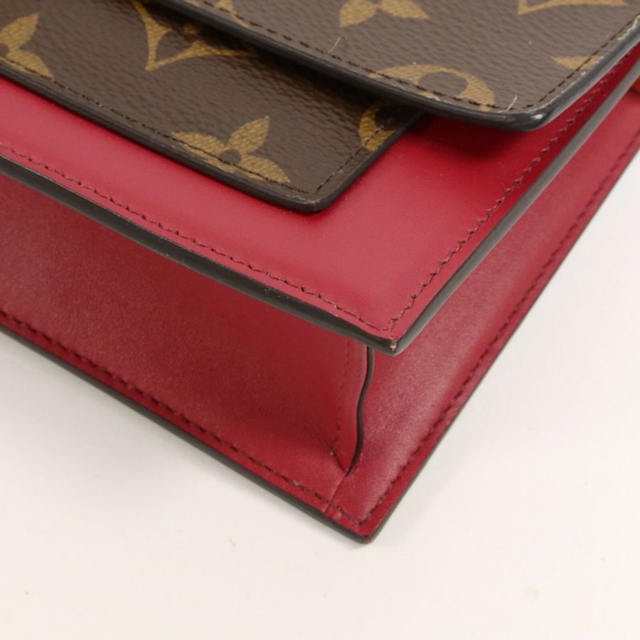 LOUIS VUITTON Monogram Portefeuille Flore鏈帶肩背袋-12