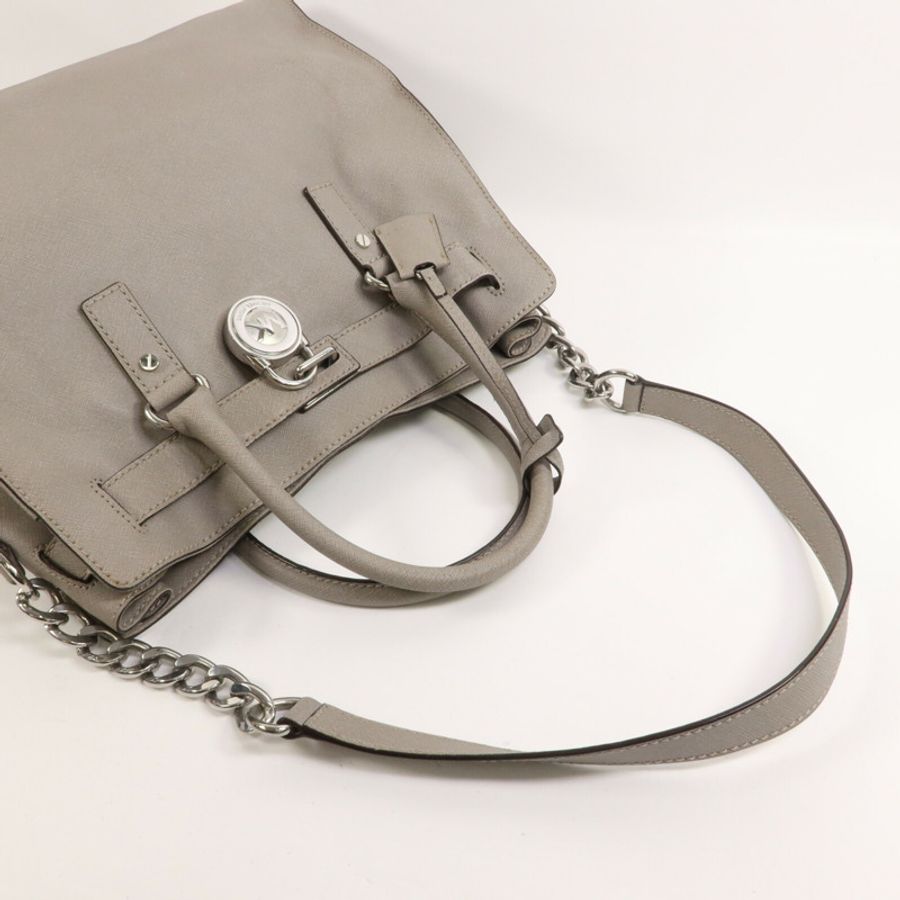 Michael Kors 牛皮皮革Hamilton Shoulder Tote鏈帶手挽肩背兩用袋-7