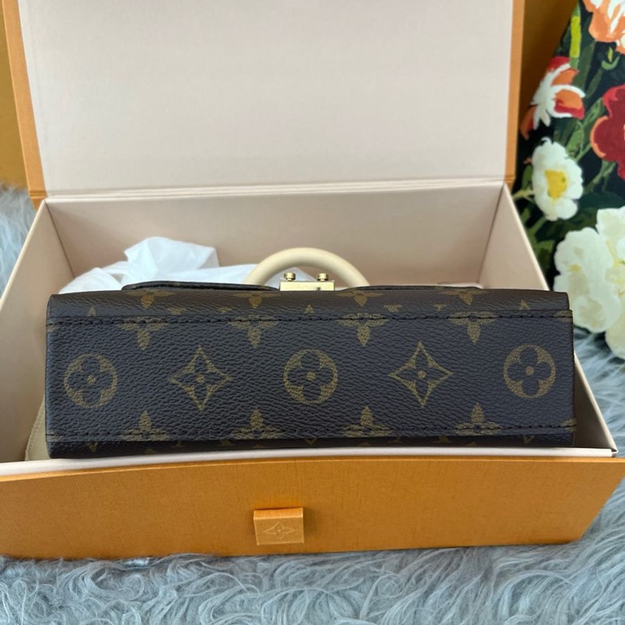 Lv路易威登 瑪德琳 Nano Madeleine 金色五金配件老花滿印 Monogram 塗層帆布 單肩斜挎手提包 。-6