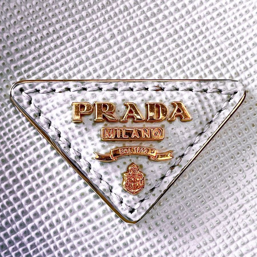 KÉSH 凱仕精品|PRADA Panier 薄荷藍 Saffiano 水桶包|普拉達金釦手提斜背包|Aqua 牛皮迷你水桶包-19