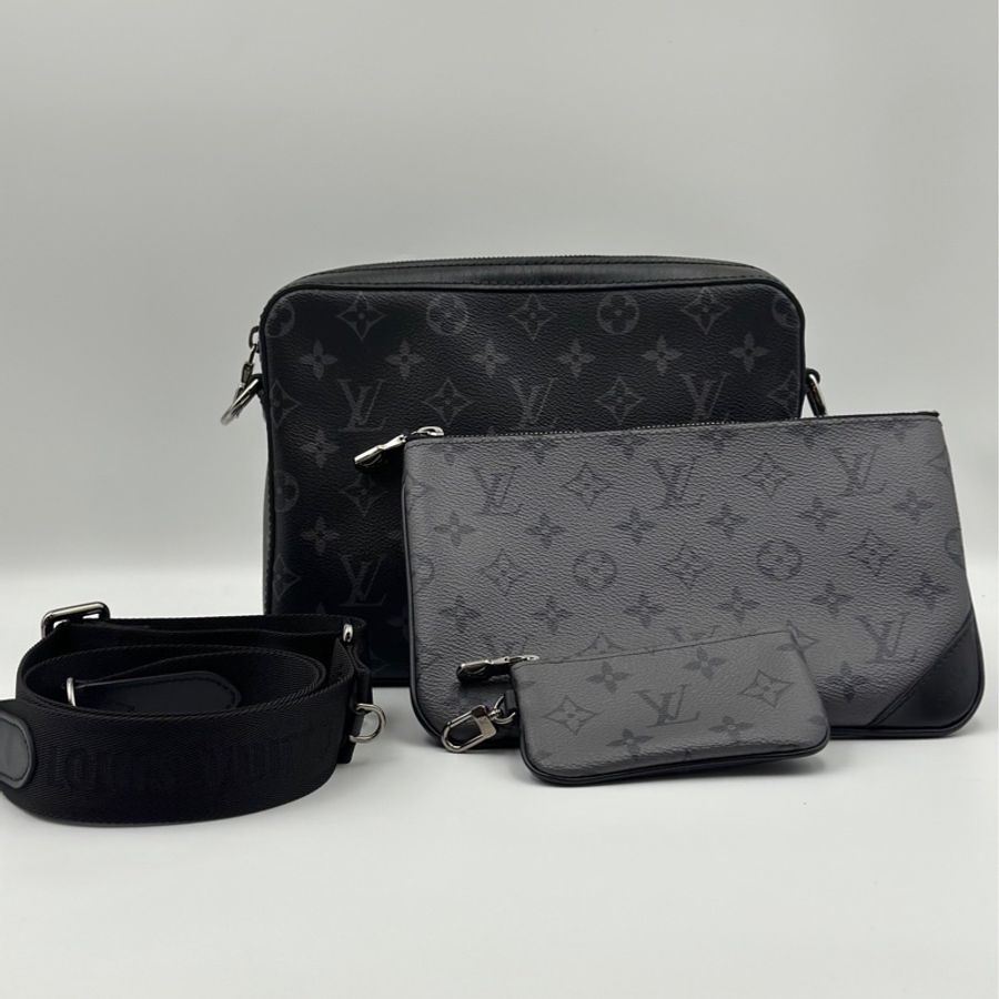 LOUIS VUITTON 路易威登 LV Trio 經典老花滿印三合一 男款 郵差包-1