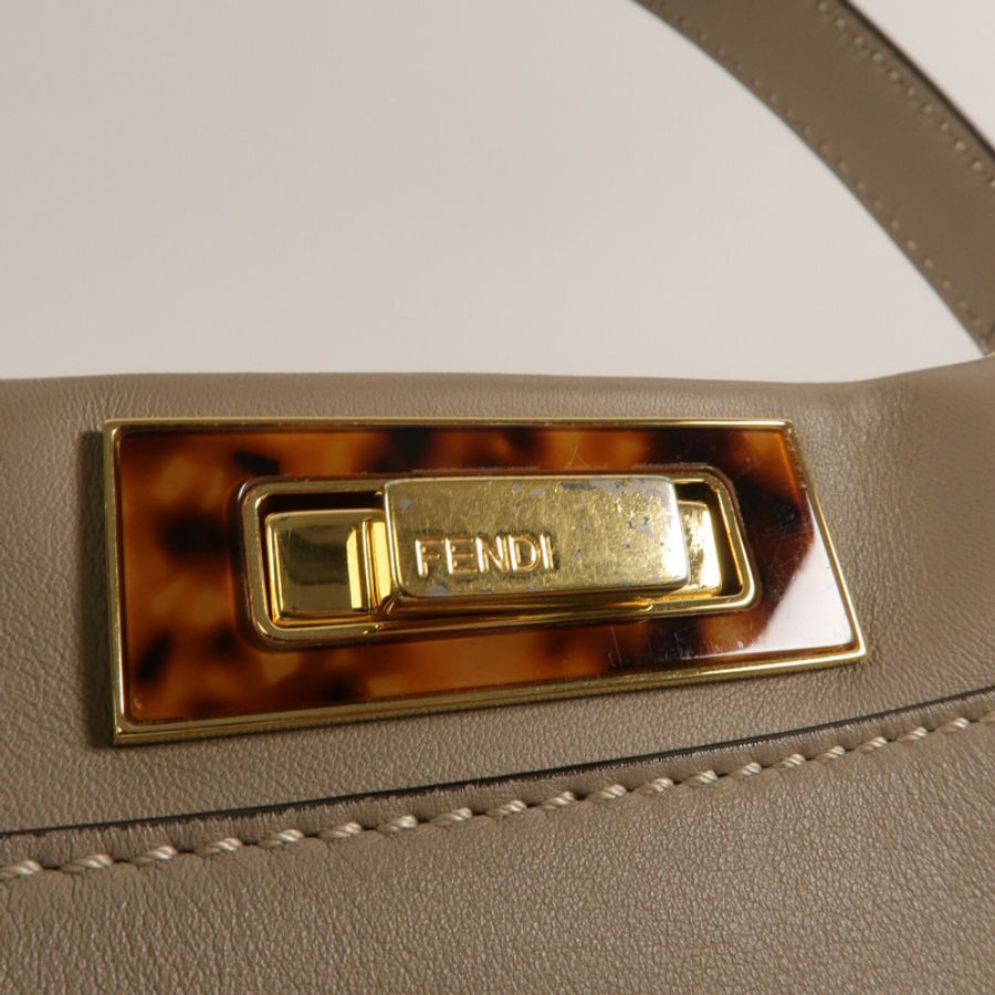 FENDI 牛皮皮革Peekaboo手挽肩背兩用袋-8