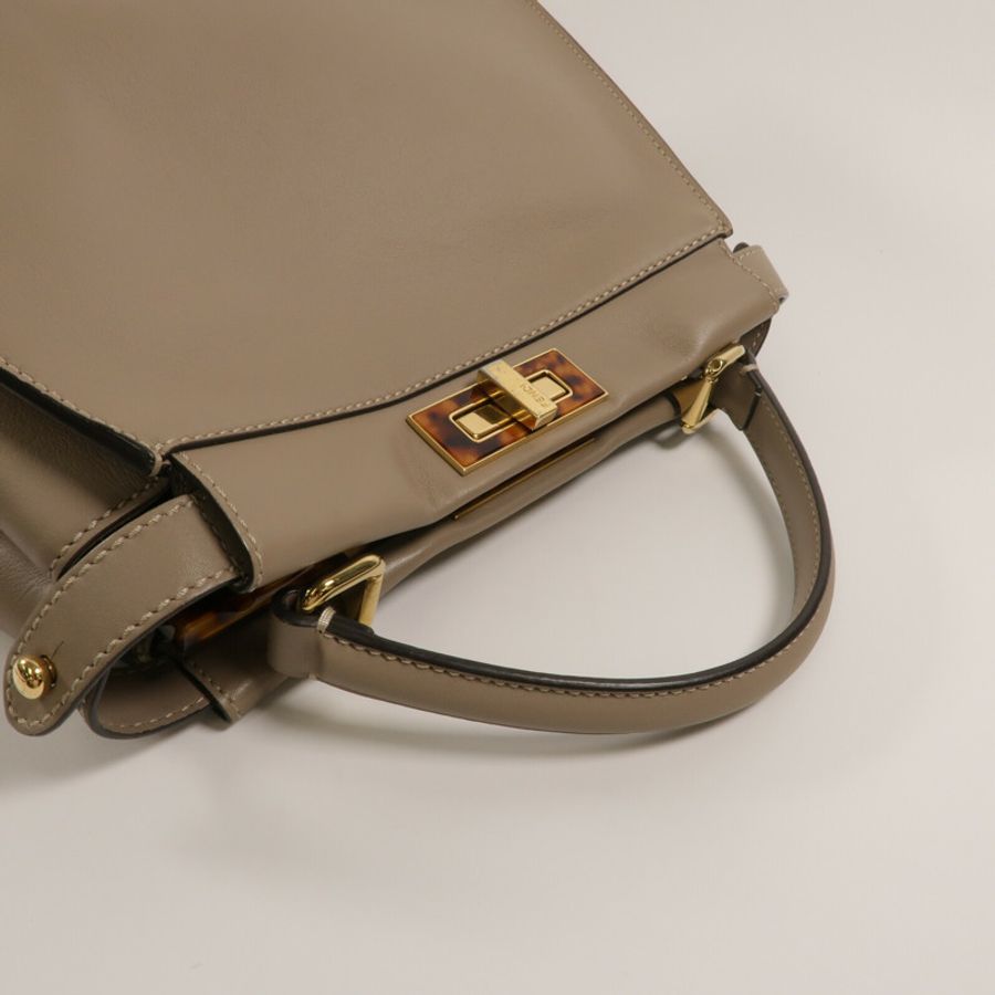 FENDI 牛皮皮革Peekaboo手挽肩背兩用袋-9