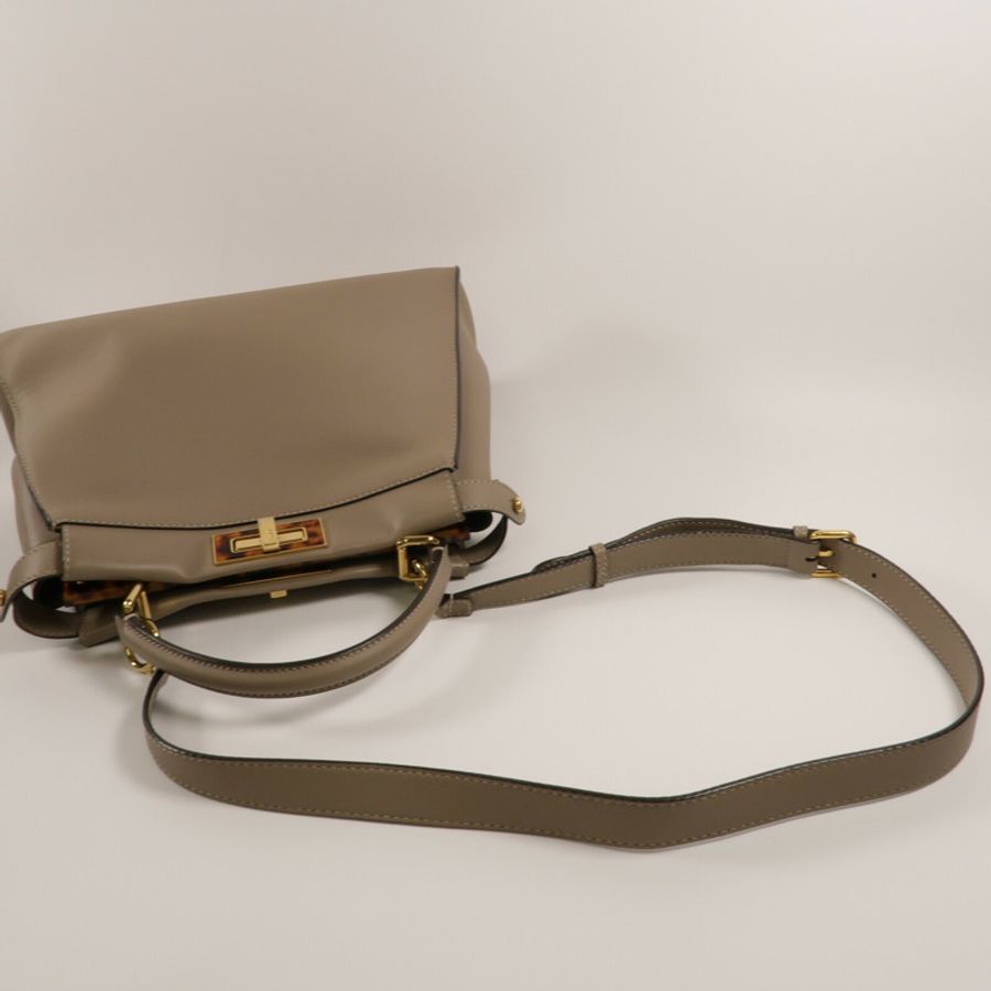 FENDI 牛皮皮革Peekaboo手挽肩背兩用袋-10