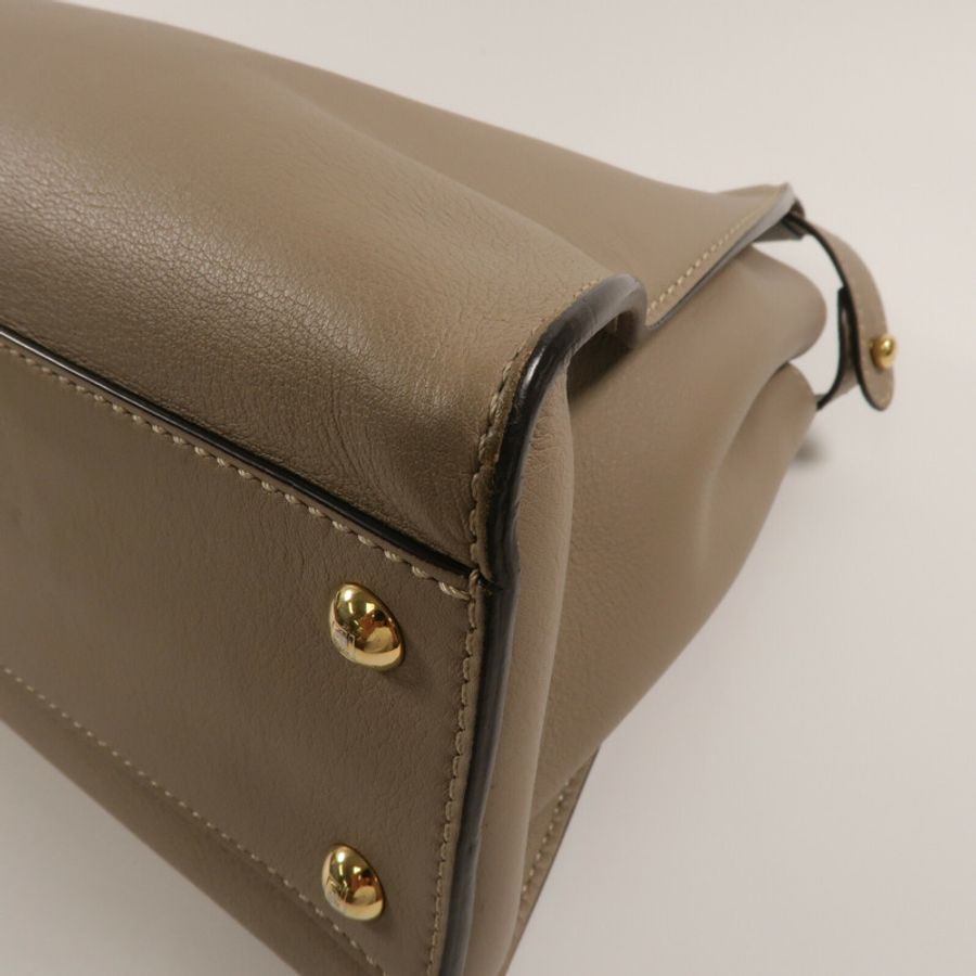 FENDI 牛皮皮革Peekaboo手挽肩背兩用袋-13