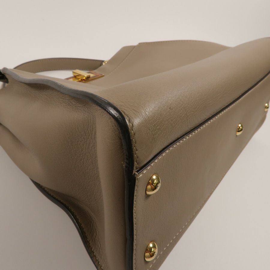 FENDI 牛皮皮革Peekaboo手挽肩背兩用袋-14