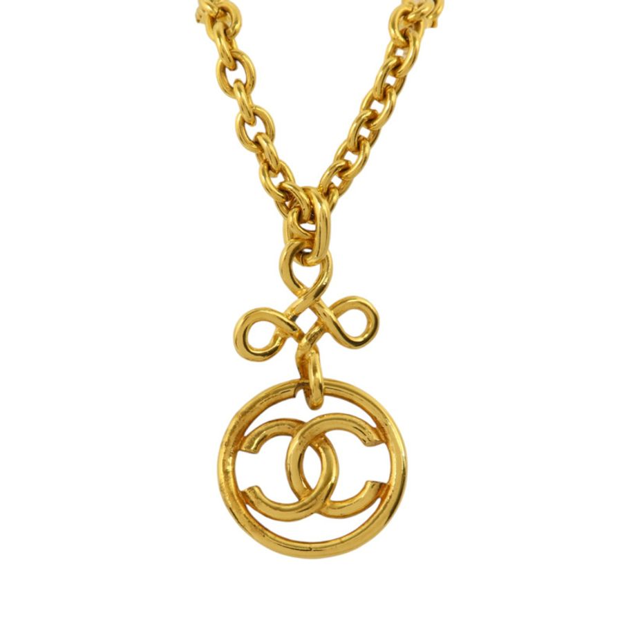 CHANEL 金屬Necklace金扣項鏈-1
