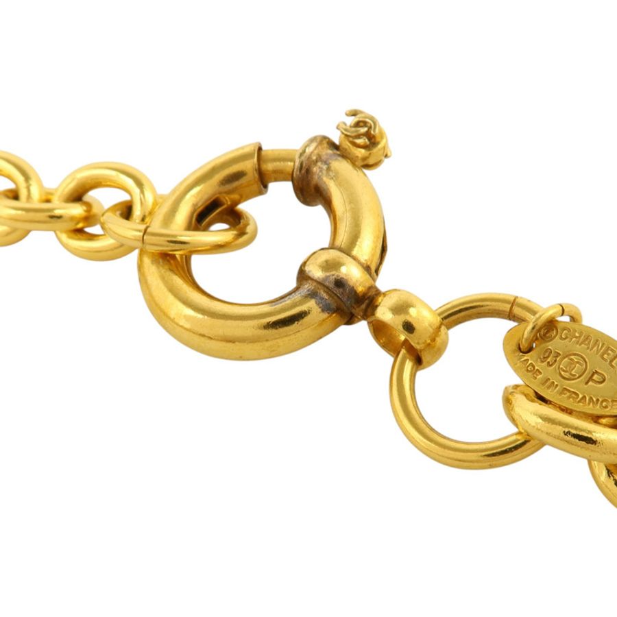 CHANEL 金屬Necklace金扣項鏈-10