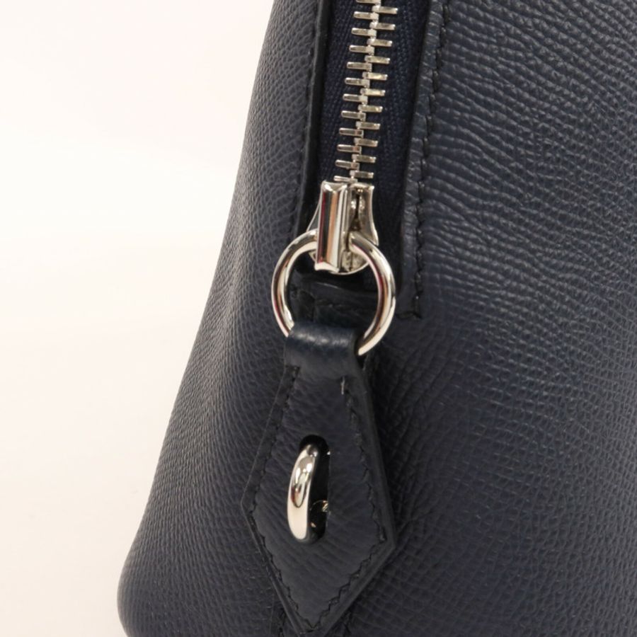 HERMES Epsom皮革Bolide 27手挽肩背兩用袋Bleu Navy-9