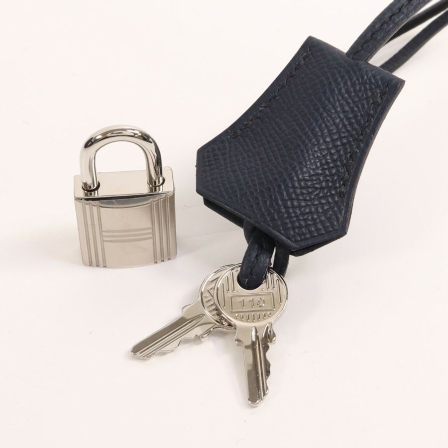 HERMES Epsom皮革Bolide 27手挽肩背兩用袋Bleu Navy-14